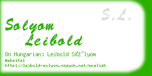 solyom leibold business card